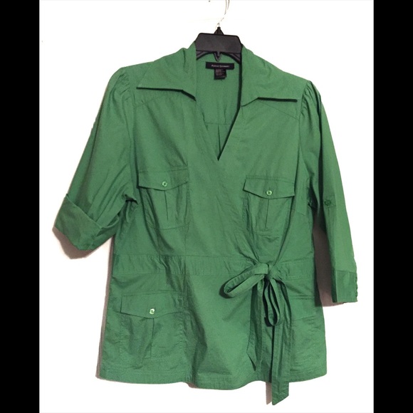 Ashley Stewart Tops - Safari Style Wrap Shirt